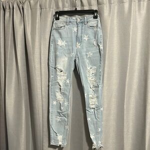 True Craft High Rise Blue Distressed Jeans